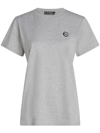 Karl Lagerfeld Mc Gray Choupette T-shirt In Grau