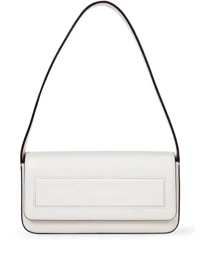 Karl Lagerfeld Medium Icon K Shoulder Bag In White