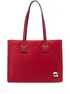 Karl Lagerfeld Medium Ikon Tote Bag In Red