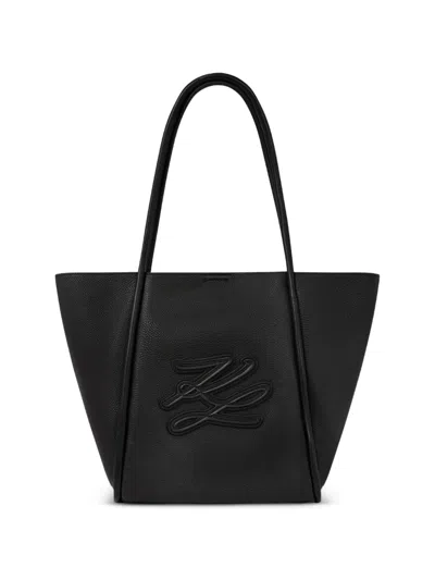 Karl Lagerfeld Medium K/autograph Tote Bag In Black