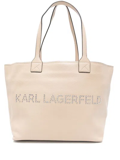 Karl Lagerfeld Medium K/march Tote Bag In Tan