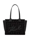 Karl Lagerfeld Medium K/skuare Boucle Tote Bag In Black
