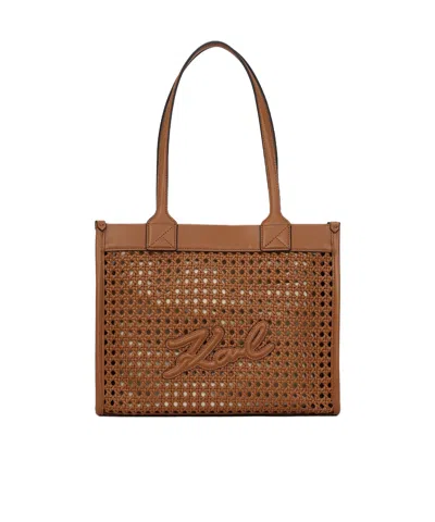 Karl Lagerfeld Medium K/skuare Shoulder Bag In Brown