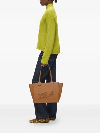 Karl Lagerfeld Medium K/skuare Tote Bag In Brown