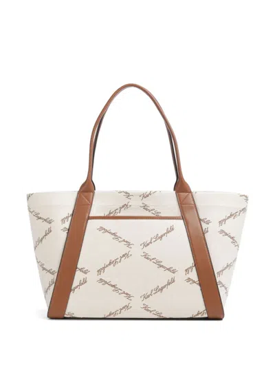 Karl Lagerfeld Medium K/ville Shoulder Bag In Neutral