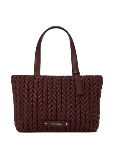 Karl Lagerfeld K/weave 中号手提包 In Red