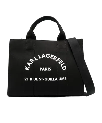Karl Lagerfeld Medium Rue St-guillaume Square Tote Bag In 999