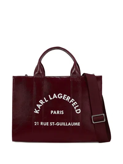 Karl Lagerfeld Mittelgrosse Rue St-guillaume Tote Bag In Red