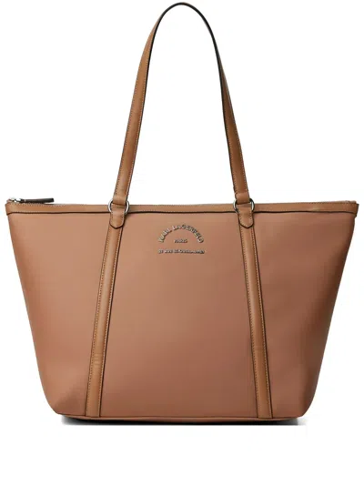 Karl Lagerfeld Medium Rue St-guillaume Tote Bag In Brown