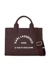 Karl Lagerfeld Medium Rue St-guillaume Tote Bag In Brown
