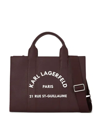 Karl Lagerfeld Medium Rue St-guillaume Tote Bag In Brown