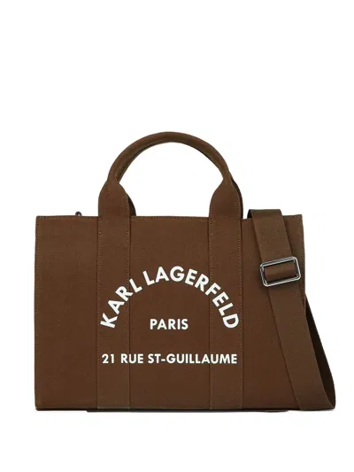 Karl Lagerfeld Medium Rue St-guillaume Tote Bag In Brown