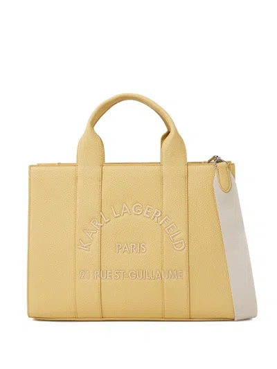 Karl Lagerfeld Medium Rue St-guillaume Tote Bag In Yellow