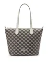 Karl Lagerfeld Medium Signature Jacquard Tote Bag In Grey