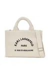 Karl Lagerfeld Medium Square Tote Bag In Neutral