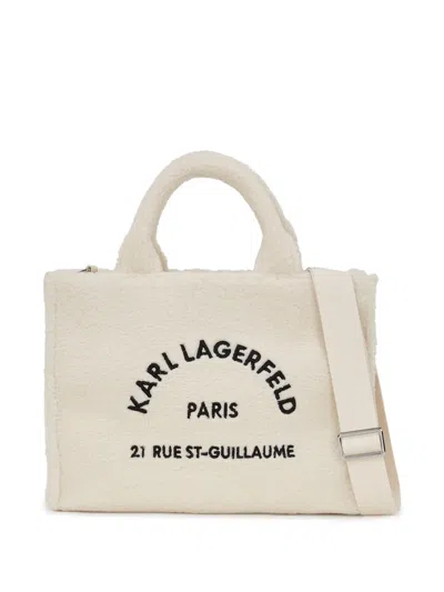 Karl Lagerfeld Medium Square Tote Bag In Neutral