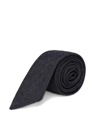 Karl Lagerfeld Mélange-effect Tie In Gray
