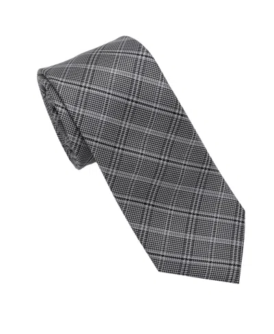 Karl Lagerfeld Men's Abstract Pattern Classic Tie In Black Gray