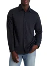Karl Lagerfeld Stripe Button-up Shirt In Navy