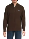 Karl Lagerfeld Men's Cable-knit Logo Sweater In Brown