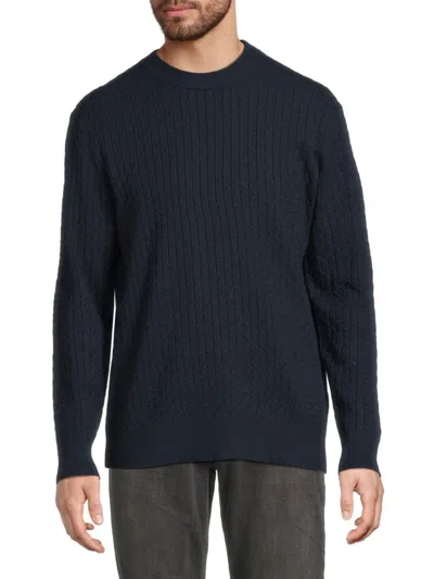 Karl Lagerfeld Men's Cable-knit Sweater In Blue