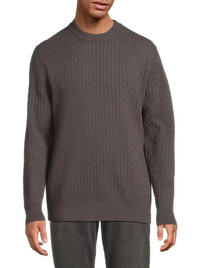 Karl Lagerfeld Men's Cable-knit Sweater In Brown