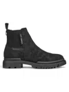 Karl Lagerfeld Paris Camo Jacquard Chelsea Boot In Black