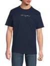 Karl Lagerfeld Men's Camo Logo Cotton T-shirt In Navy