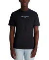 Karl Lagerfeld Paris Raised Camo Logo Graphic T-shirt In Black