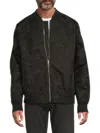 Karl Lagerfeld Men's Camouflage Bomber Jacket In Black