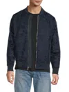 Karl Lagerfeld Men's Camouflage Bomber Jacket In Blue