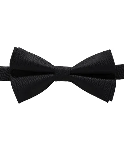 Karl Lagerfeld Men's Chevron Bow Tie In Black
