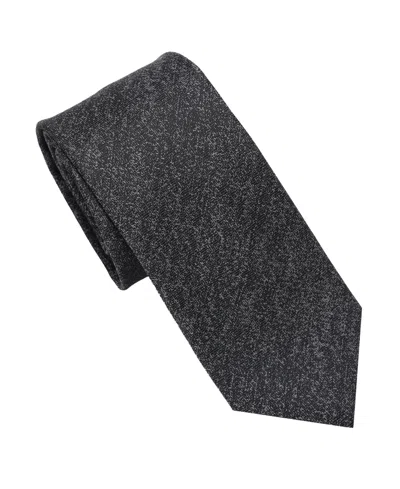 Karl Lagerfeld Men's Chevron Pattern Classic Tie In Black