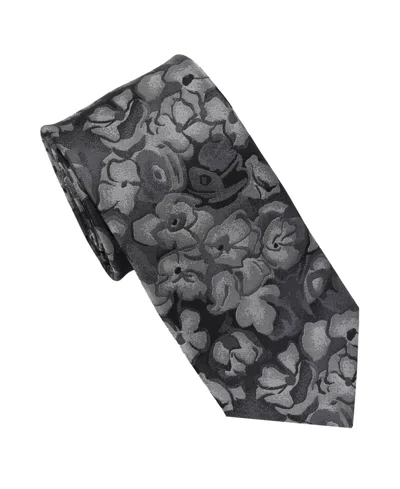Karl Lagerfeld Paris Large Floral Print Tie In Gray