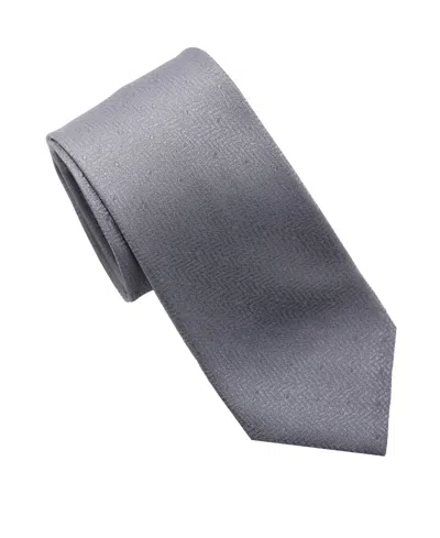 Karl Lagerfeld Men's Chevron Pattern Classic Tie In Gray