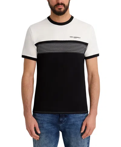 Karl Lagerfeld Color Block T-shirt In Multi