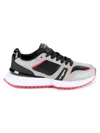 Karl Lagerfeld Men's Colorblock Logo Leather & Suede Sneakers In Grey