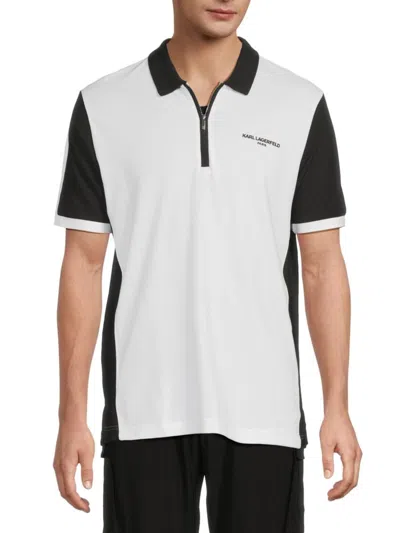Karl Lagerfeld Men's Colorblock Logo Polo In Multi