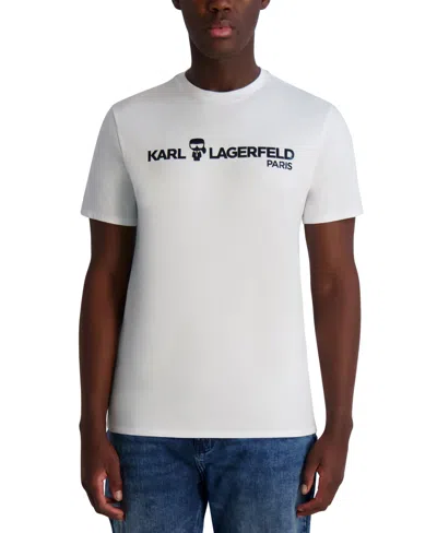 Karl Lagerfeld Men's Core Graphic Logo T-shirt In White