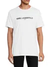 Karl Lagerfeld Paris Logo Short Sleeve Sweater In White