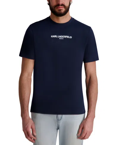 Karl Lagerfeld Men's Core Short Sleeve Crewneck Logo T-shirt