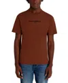 Karl Lagerfeld Men's Core Short Sleeve Crewneck Logo T-shirt In Brown