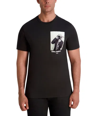 Karl Lagerfeld Men's Crewneck T-shirt In Black