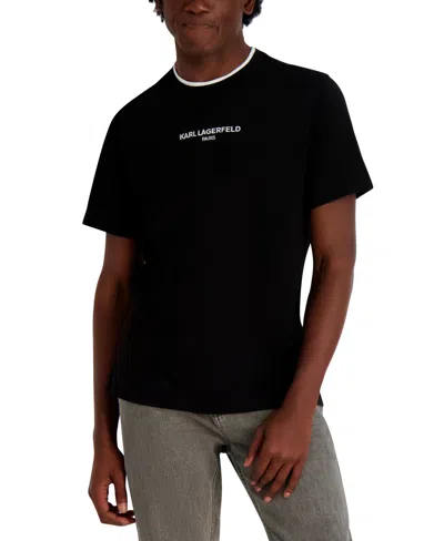 Karl Lagerfeld Men's Crewneck T-shirt In Black