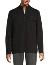Karl Lagerfeld Men's Diamond Textured Pullover Jacket In Black