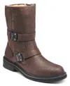 Karl Lagerfeld Men's Double Buckle Tire Tread Sole Boot In Brown