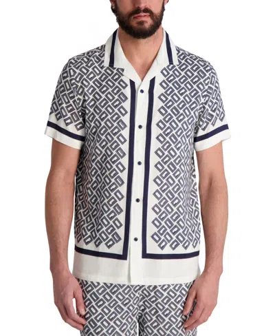 Karl Lagerfeld Men's Double L Short-sleeve Shirt In Multi