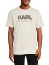Karl Lagerfeld Men's Drip Logo Graphic Tee In Natural