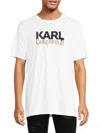 Karl Lagerfeld Men's Drip Logo Graphic Tee In White