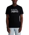 Karl Lagerfeld Paris Drippy Beaded Logo Graphic T-shirt In Black